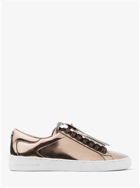 michael kors keaton kiltie sneaker blossom|Keaton Leather and Metallic Kiltie Sneaker .